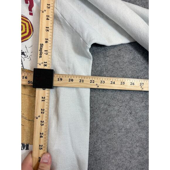 Vintage 90s Feel Lucky Punk Sweatshirt Mens XL White Gulf War Military Graphic - Picture 2 of 4